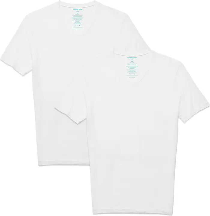 2-Pack Second Skin Stay Tucked High V-Neck Undershirt | Nordstrom