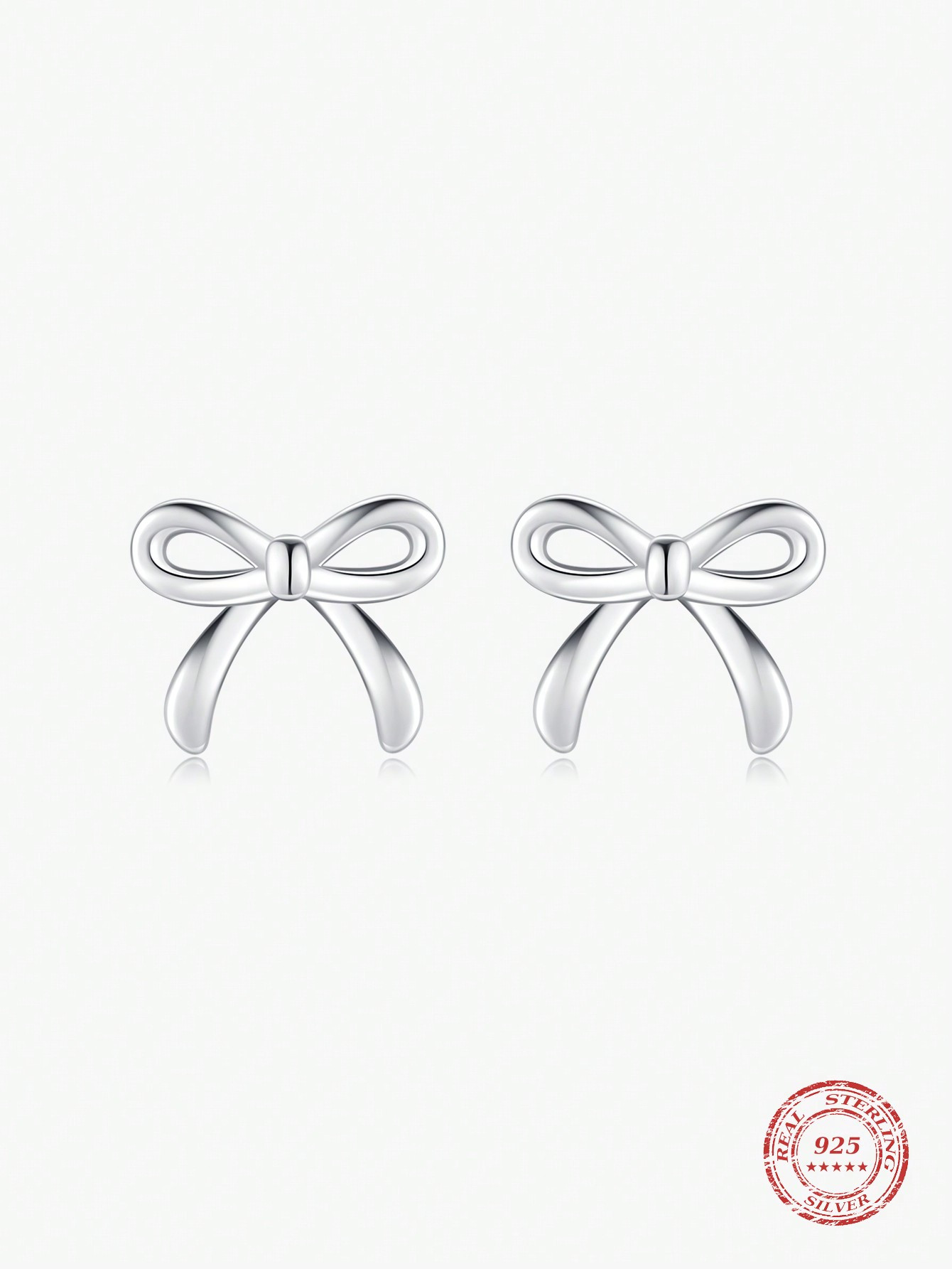 925 Sterling Silver Bowknot Earrings For Women Cute Simple Exquisite Hypoallergenic Stud Earrings... | SHEIN