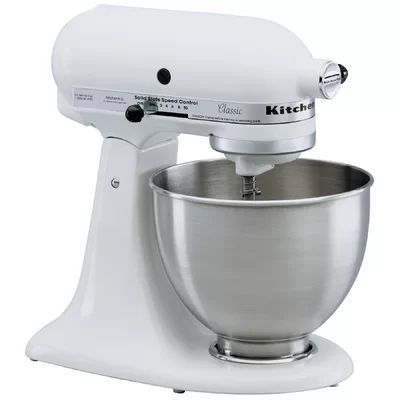 KitchenAid Classic Series 10 Speed 4.5 Qt. Stand Mixer KitchenAid Color: White | Wayfair North America