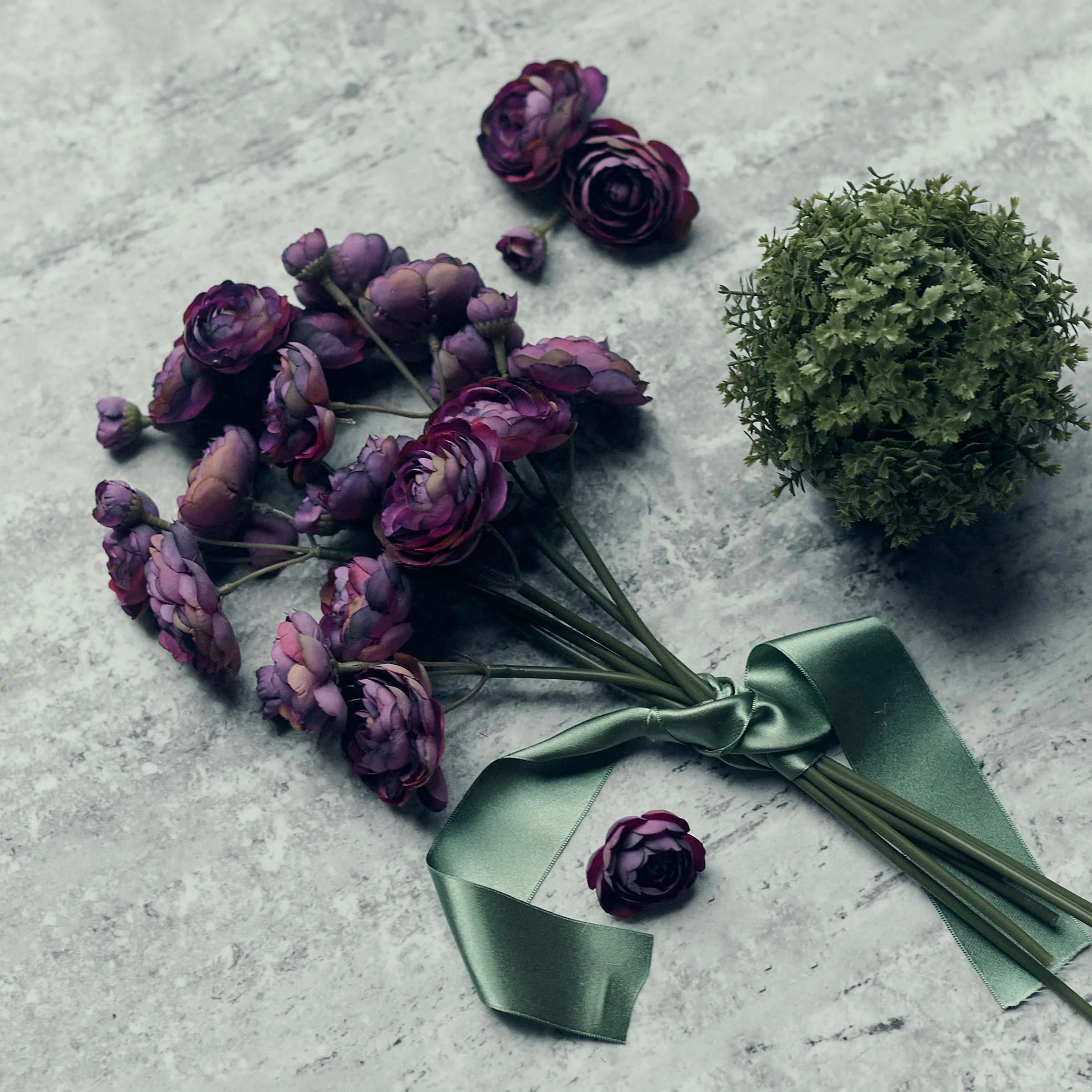 Artificial Purple Ranunculus Bunch | Lenox