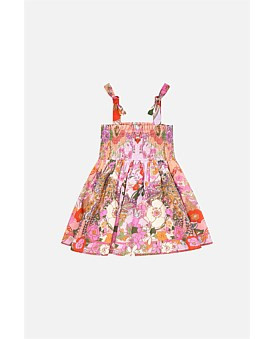 David Jones Camilla Babies Dress With Shirring in Clever Clogs, Size 12-18 Mo | David Jones (Australia & New Zealand)