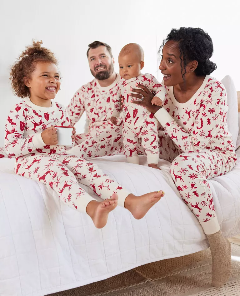 Winter Green Matching Family Pajamas