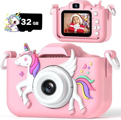 2024 Upgrade Kids Camera for Girls, Christmas Birthday Gifts for Girls Boys, 1080P HD Selfie Digi... | Amazon (US)