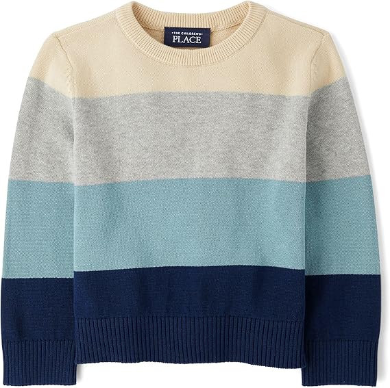The Children's Place Baby Boys' and Toddler Crew Neck Pullover Sweater | Amazon (US)