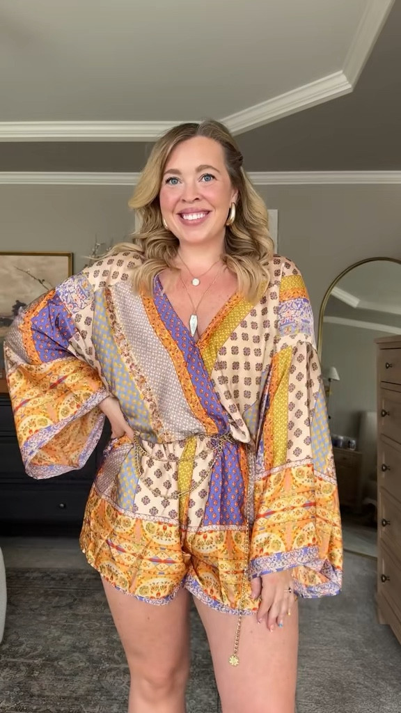 Midsize Summer Outfit ☀️🌅 

Original Romper is from VICI. It looks like it’s on a waitlist. You can sign up for that OR you could shop this exact romper at 12th tribe. I’ve linked both. I’m wearing a size XL. Accessories are mainly from Amazon, including the strapy heels. 

✨ Use code “Shelby” for 15% off the jewelry I’m wearing from Meghan Bo Designs! ✨

#LTKPetite #LTKFindsUnder50 #LTKMidsize