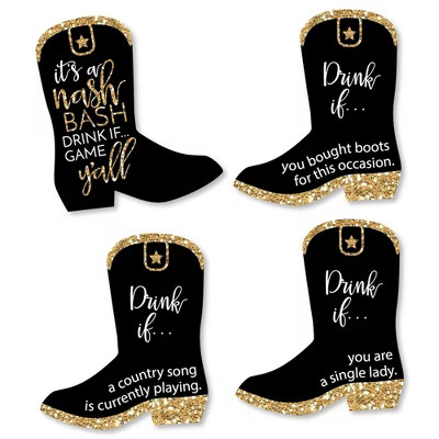 Big Dot of Happiness Drink If Game - Nash Bash - Nashville Bachelorette Party Game - 24 Count | Target