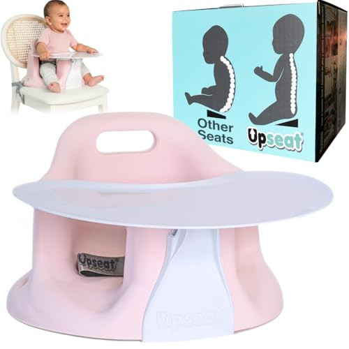 Upseat – The Original Ergonomic Baby Floor & Booster Seat with Tray, Developed with Physical Therapists for Upright Posture & Healthy Hip Development, 4–24 Months, Dishwasher-Safe Extra-Large Tray | Amazon (US)