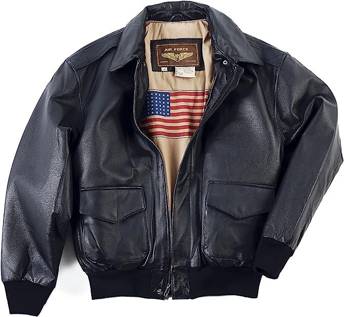 Landing Leathers Men Air Force A-2 Leather Flight Bomber Jacket (Regular and Big & Tall) | Amazon (US)