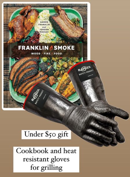 Gifts for him 

Heat resistant gloves and a grilling/smoking cookbook 

#LTKGiftGuide #LTKmens #LTKhome