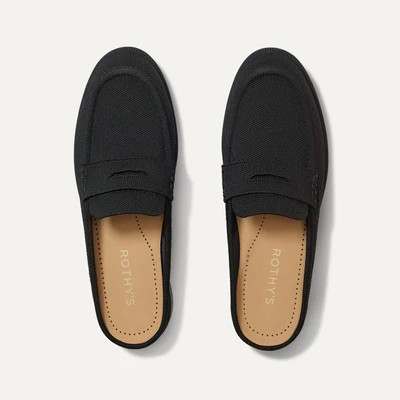 The Penny Loafer Mule - Black | Rothy's