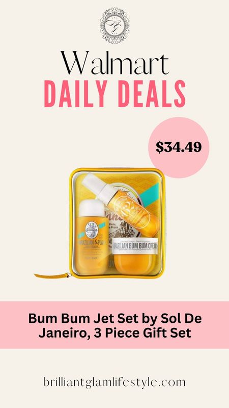 Walmart Daily Deals - Bum Bum Jet Set by Sol De Janeiro, 3 Piece Gift Set #liketkit #Summer #Essentials #Sale #Walmart #Ltk #LTKU #LTKsalealert #LTKfindsunder50

#LTKfindsunder100 #LTKbeauty #LTKtravel