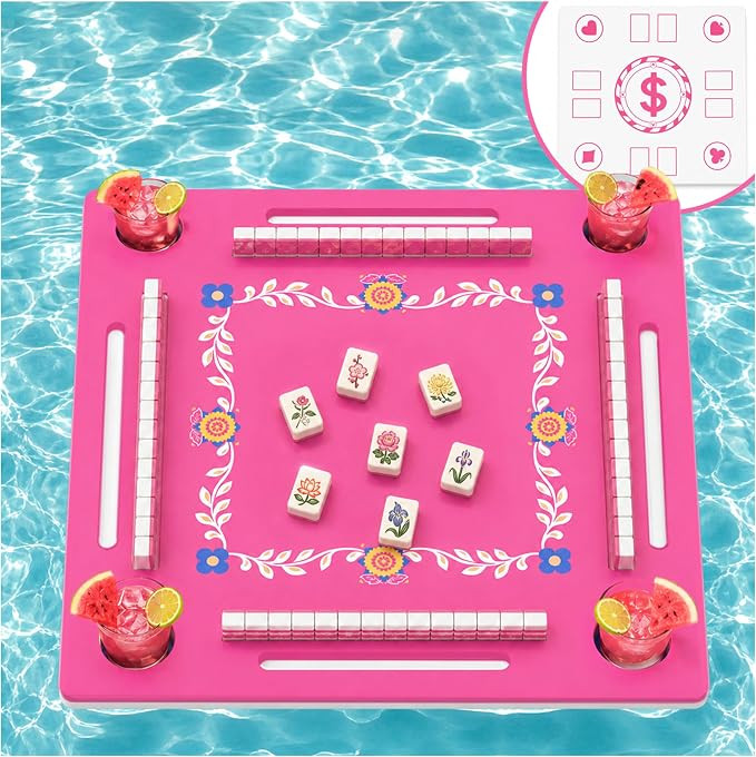 Floating Mahjong Table for Pool 32 in Double-Sided No Harsh Smell | Amazon (US)