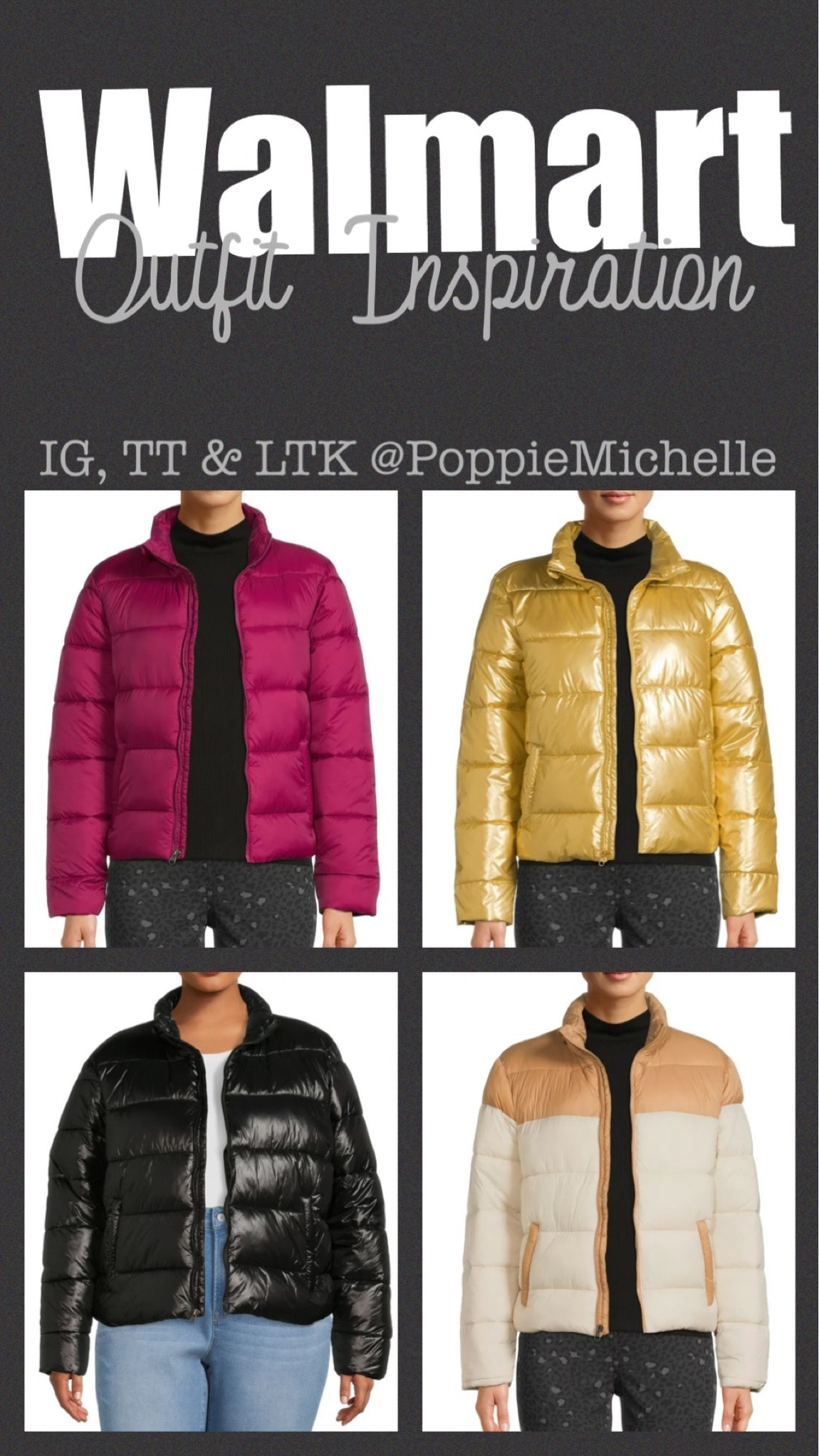 Walmart outfit Walmart fashion Walmart style Walmart jacket Walmart puffer jacket metallic gold puffer jacket metallic silver puffer jacket gingham puffer jacket plus size puffer  jacket full figure jacket curvy jacket plus size jacket full zip winter jacket Red jacket black jacket cream jacket ivory jacket floral print jacket gingham print jacket

#LTKfit #LTKSeasonal #LTKcurves