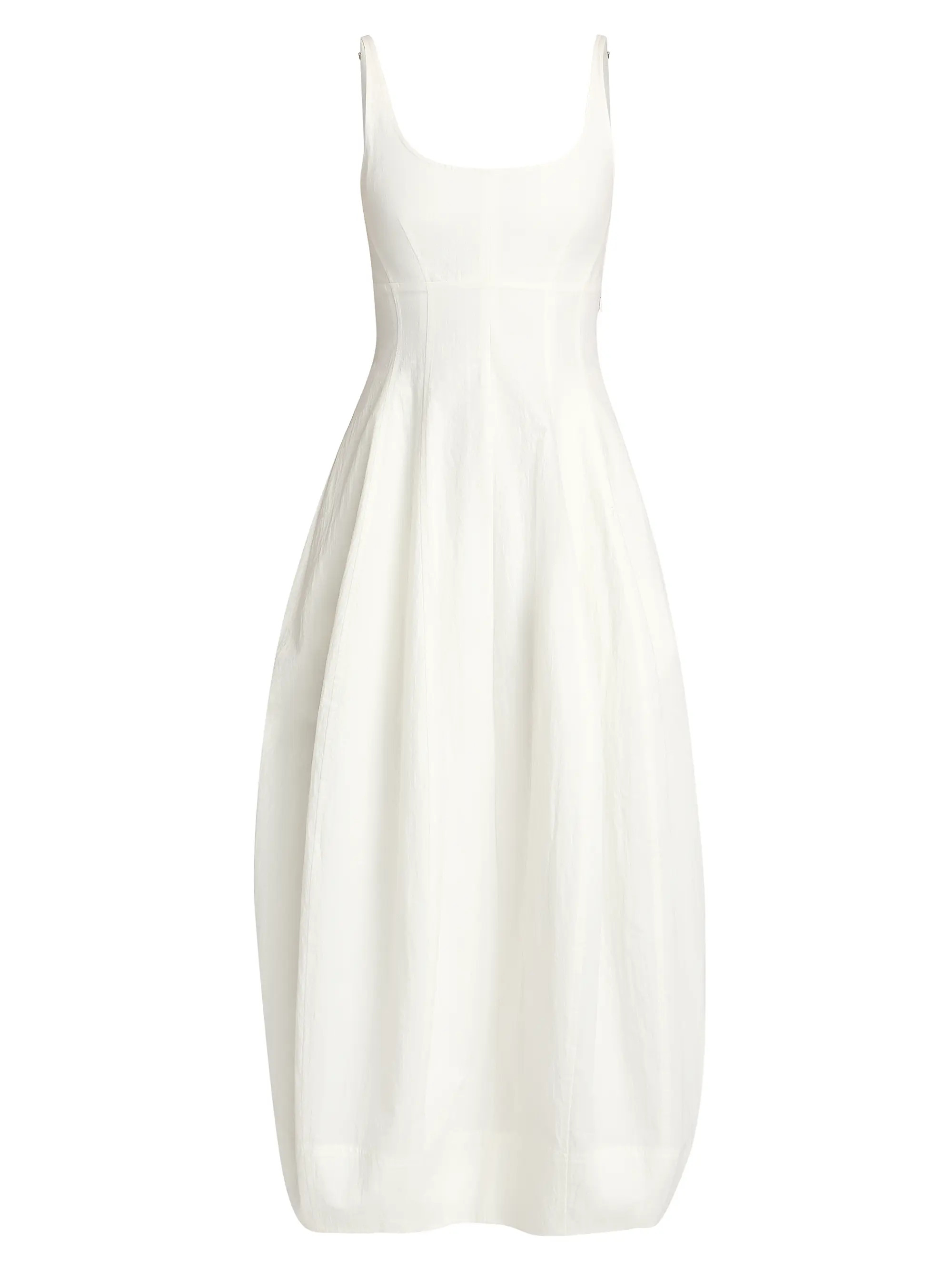 Nina Cotton-Blend Scoopneck Midi-Dress | Saks Fifth Avenue