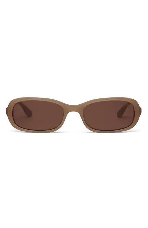 DEZI Cindy 54mm Oval Sunglasses in Dark Sand/brown at Nordstrom | Nordstrom