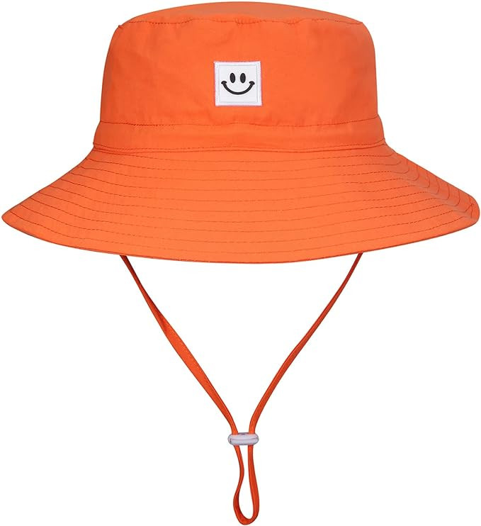 MaxNova Baby Sun Hat Smile Face UPF 50+ Toddler Bucket Hat for Boys Girls 0-7 Years | Amazon (US)