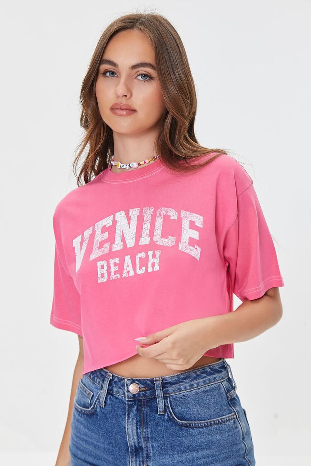 Venice Beach Graphic Raw-Cut Tee | Forever 21 (US)