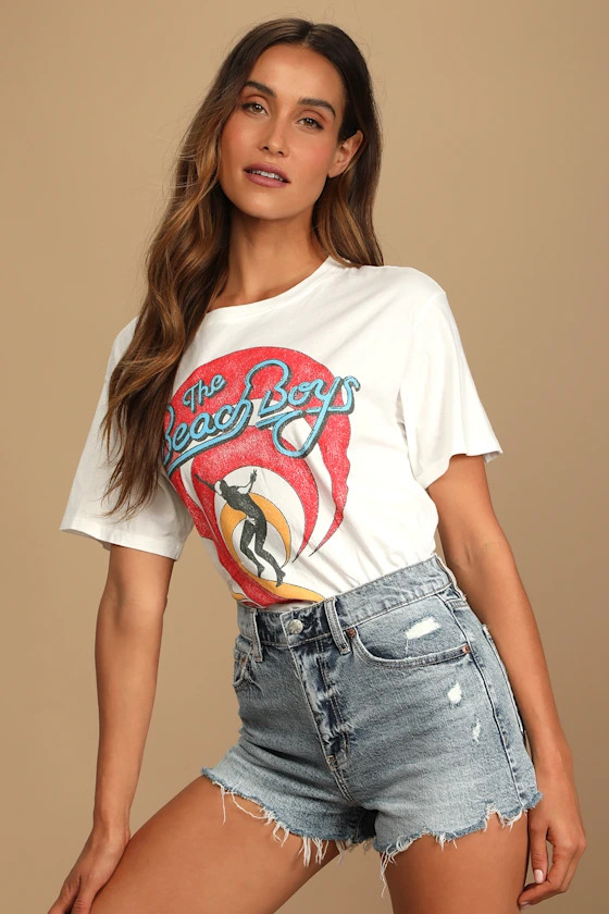 Troublemaker Medium Wash Denim High-Rise Cutoff Shorts | Lulus (US)