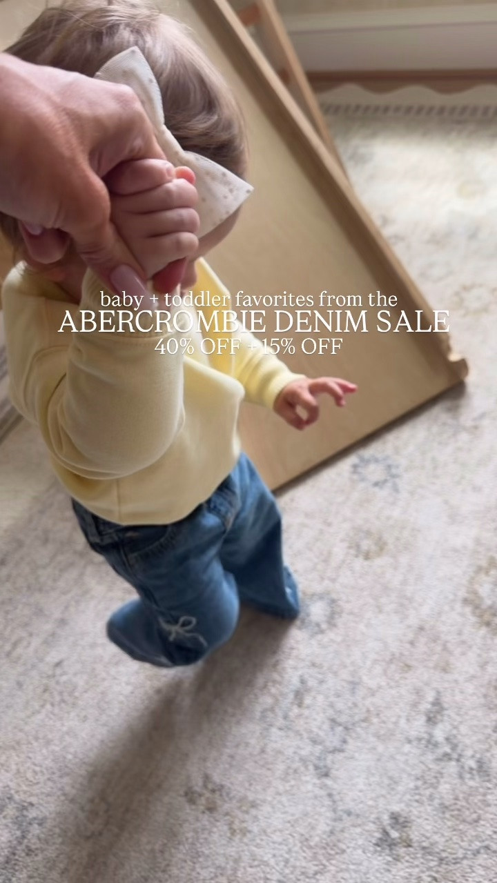 #AbercrombiePartner Linking all my baby and toddler favorites from the @abercrombiekids denim sale! Jeans are 40% off + stack code DenimAF for another 15% off!

• *Offer valid in stores and online
August 5, 2026 to August 10, 2026 in US/CA.
Excludes clearance. Online price reflects
discount.

• *Extra 20% Off: *Offer valid in stores and online
August 5, 2026 to August 10, 2026 in US/CA.
Exclusions apply as indicated. Online price
reflects discount.
• **Use code DENIMAF to get an
additional 15% off almost everything in stores
and online at checkout from August 5, 2026 to August 10, 2026 in US/CA. Exclusions apply. See details online.

#LTKSaleAlert #LTKBaby #LTKKids