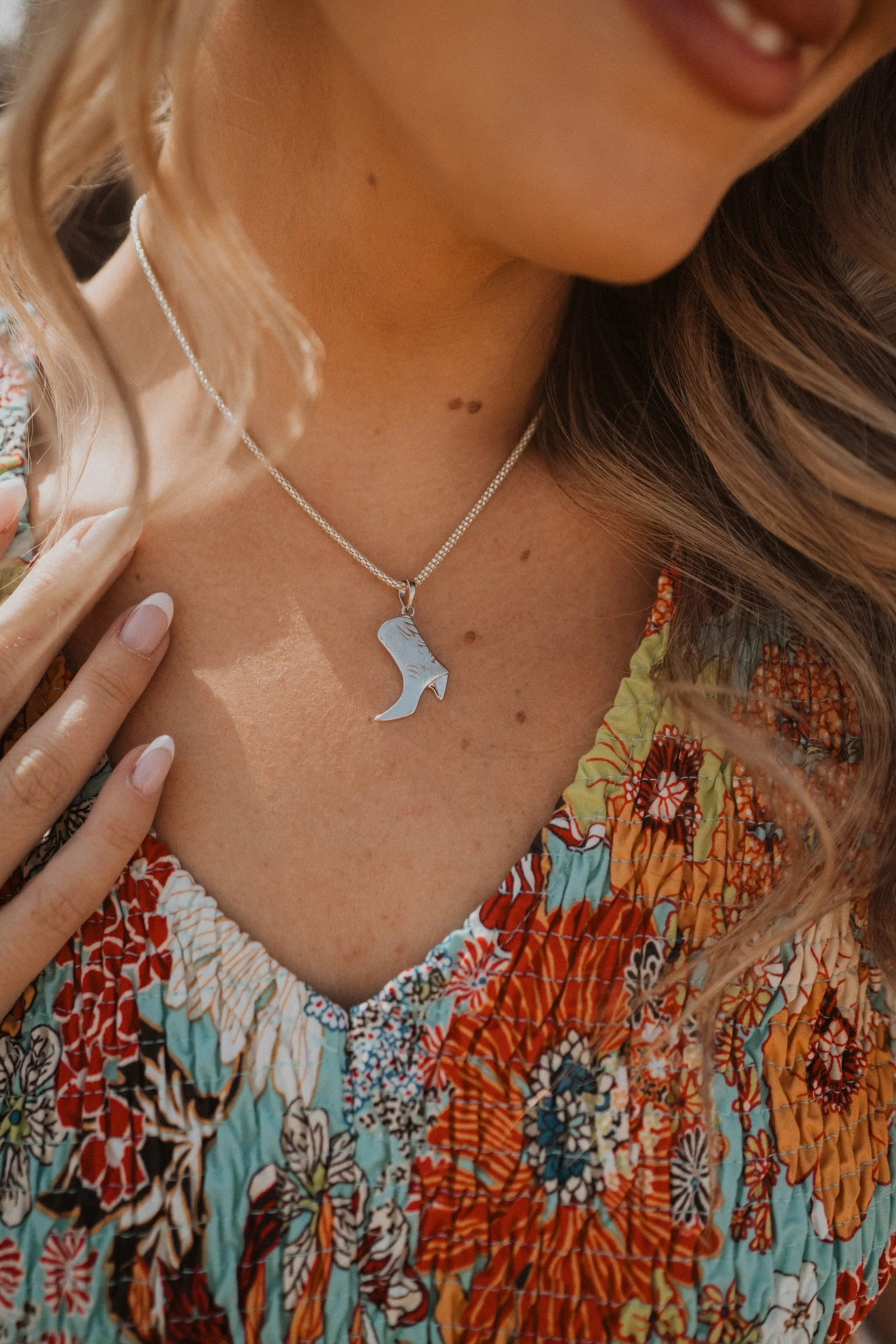 Silver Shoes Necklace | #2 | Goldie Lew Jewelry, LLC