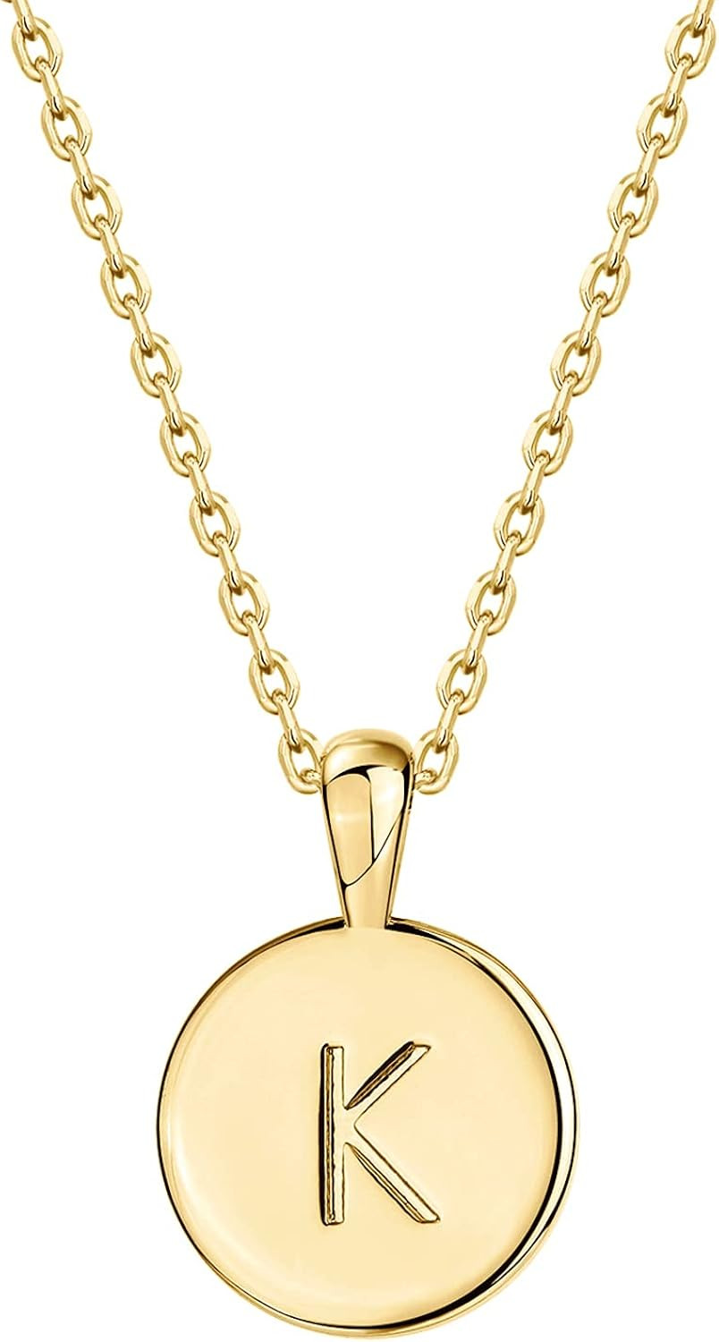 PAVOI 14K Rose Gold Plated Letter Necklace for Women | Gold Initial Necklace for Girls | Amazon (US)