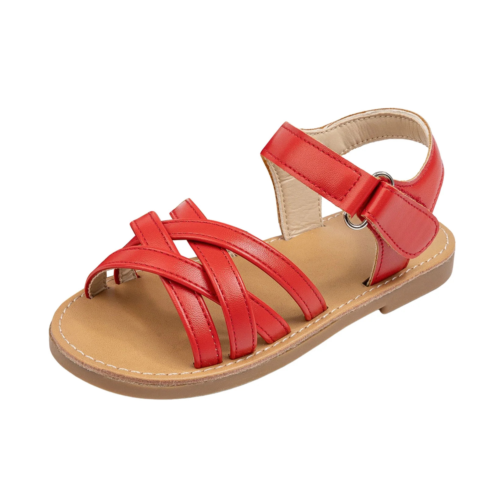 Zshosam Kids Sandals Toddler Boys Girls Double Buckle Sandals Children's Adjustable Back Strap Water Sandal Size 8.5,(Red Toddler 8.5) - Walmart.com | Walmart (US)