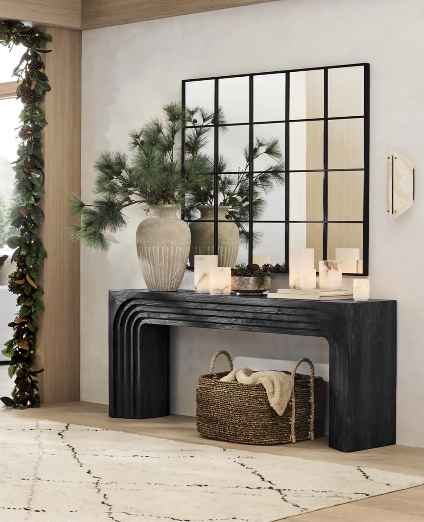 Neutral holiday entryway decor

Christmas, console table, pine branches, Christmas stems, Christmas garland, wall mirror, minimalist, modern organic, transitional, farmhouse , black, beigee

#LTKStyleTip #LTKFamily



#LTKFindsUnder100 #LTKHome #LTKFindsUnder50