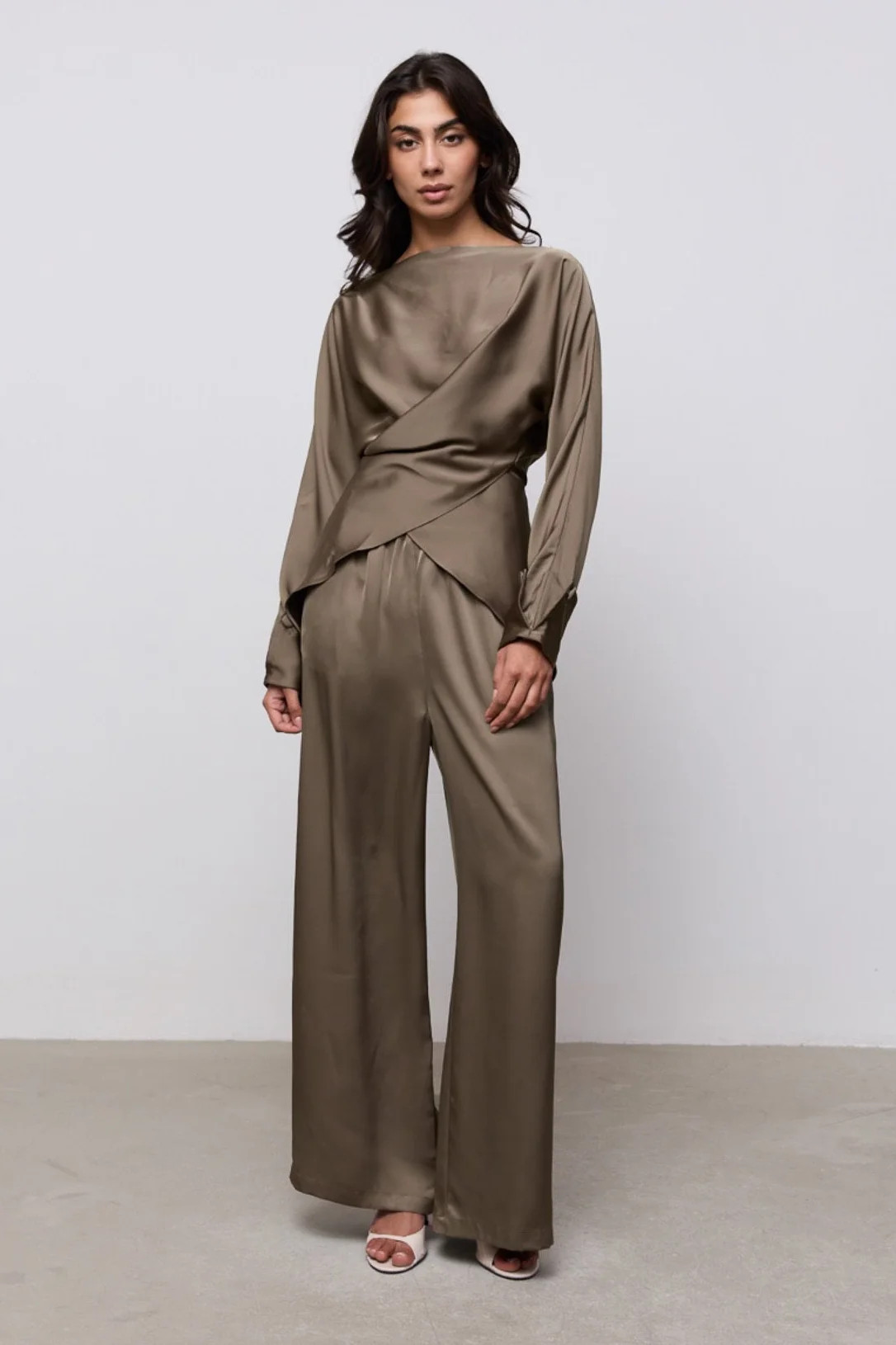 Satin Wide Leg Trousers | Odd Muse