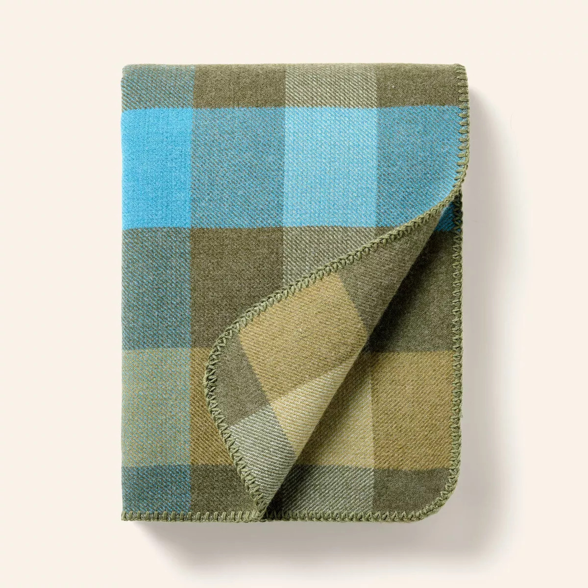 Plaid Throw Blanket Blue/Green - Woolrich x Target | Target