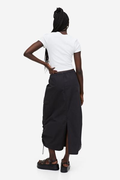 Cotton parachute skirt - Black - Ladies | H&M US | H&M (US + CA)