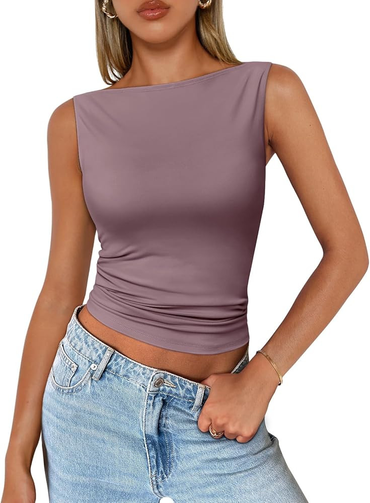 Trendy Queen Women Going Out Summer Tank Tops Spring Casual Basic Cute 2026 Sleeveless Shirt Vaca... | Amazon (US)