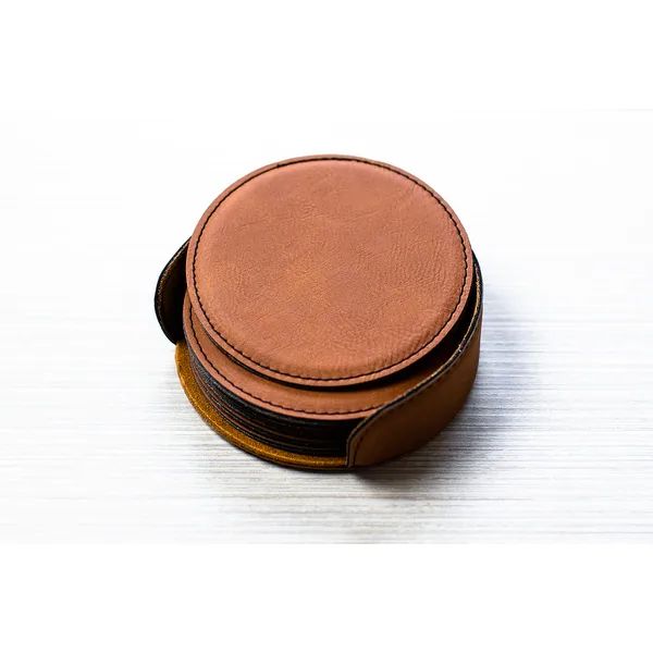 Caddy Bay Collection Round Vegan Leather Coaster - 6 Colors - Bed Bath & Beyond - 28713439 | Bed Bath & Beyond