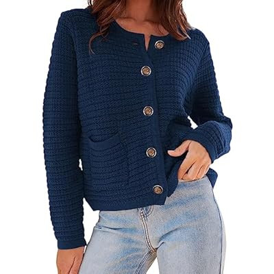 PRETTYGARDEN Womens 2023 Cardigan Sweaters Fall Open Front Button Down Long Slee… | Amazon (US)