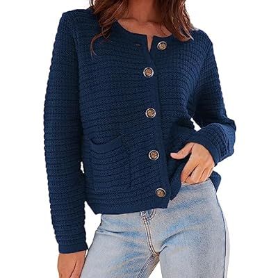 PRETTYGARDEN Womens 2023 Cardigan Sweaters Fall Open Front Button Down Long Slee… | Amazon (US)