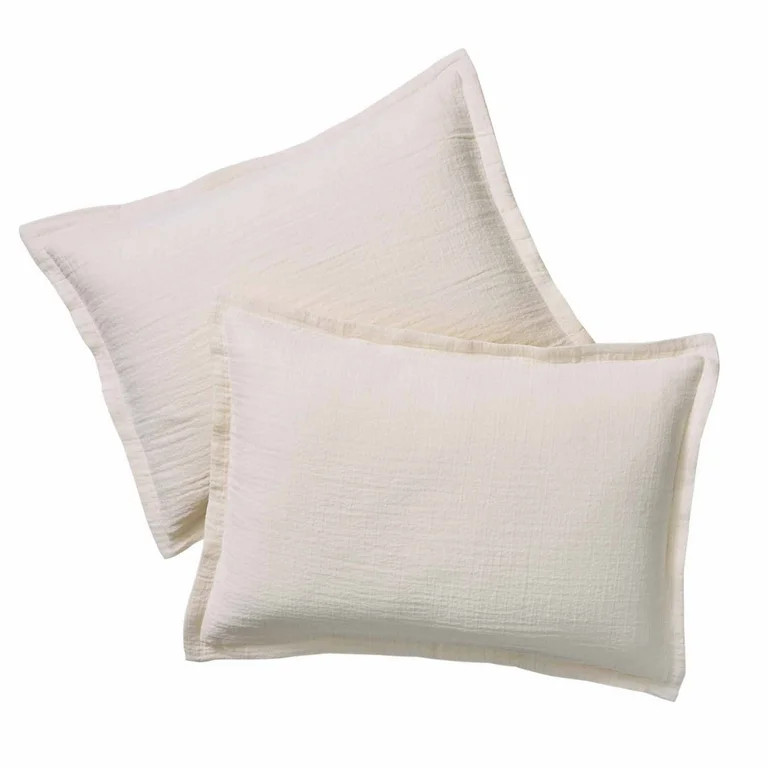 Better Homes & Gardens 3-Piece Ivory/White Crinkled Gauze Duvet Set, Adult Full/Queen | Walmart (US)