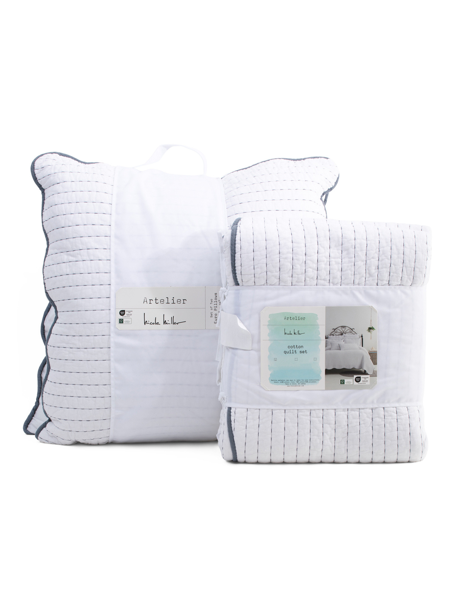 Blue Scallop Edge Quilt And Pillows Collection | TJ Maxx