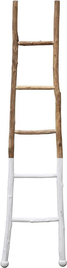 Creative Co-Op Dipped Decorative Wood Ladder, White | Amazon (US)