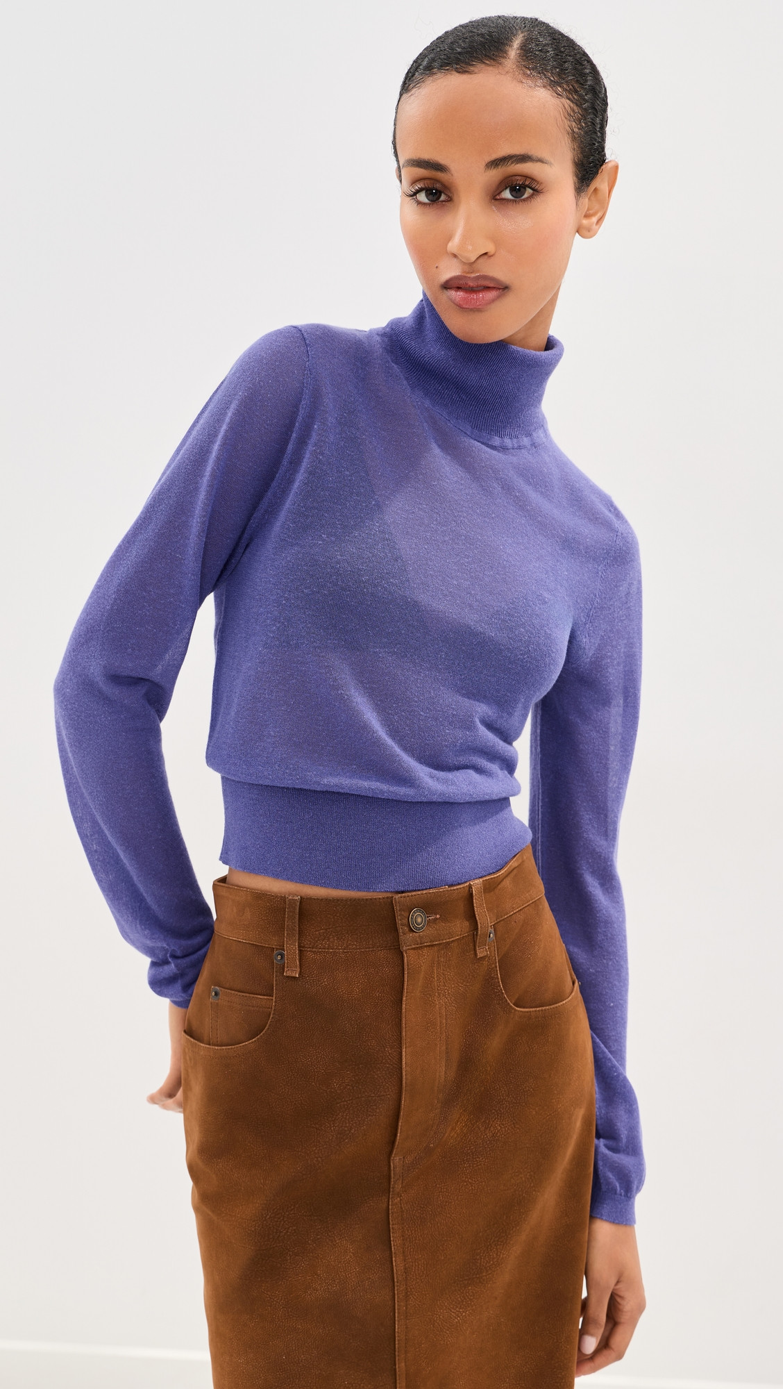 LE BOP Palmer Turtleneck Pullover Black XXL | Shopbop