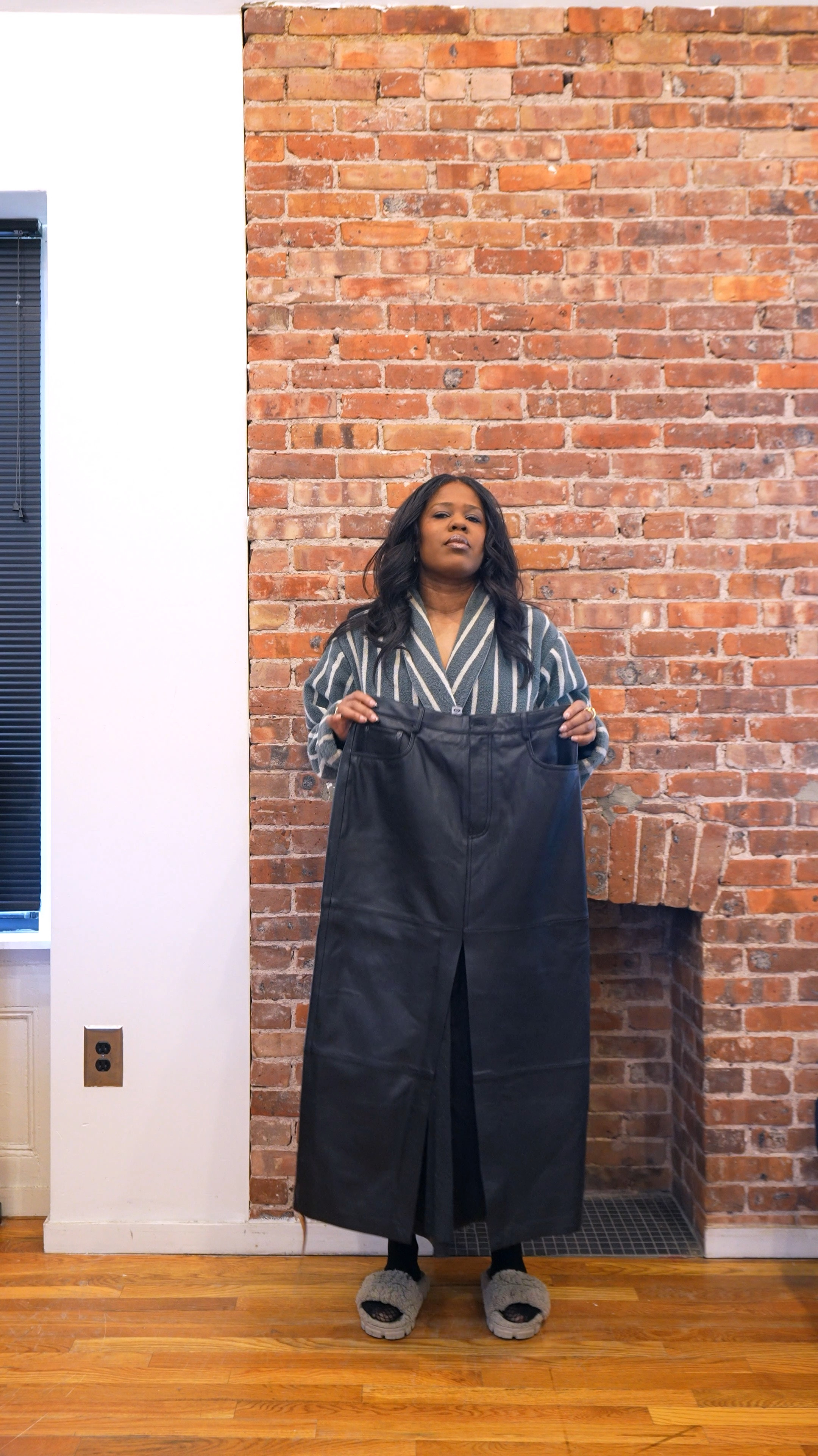 Work outfit, Styling me new leather midi skirt from Reformation.  #work outfit 

#LTKWatchNow #LTKShoeCrush #LTKMidsize