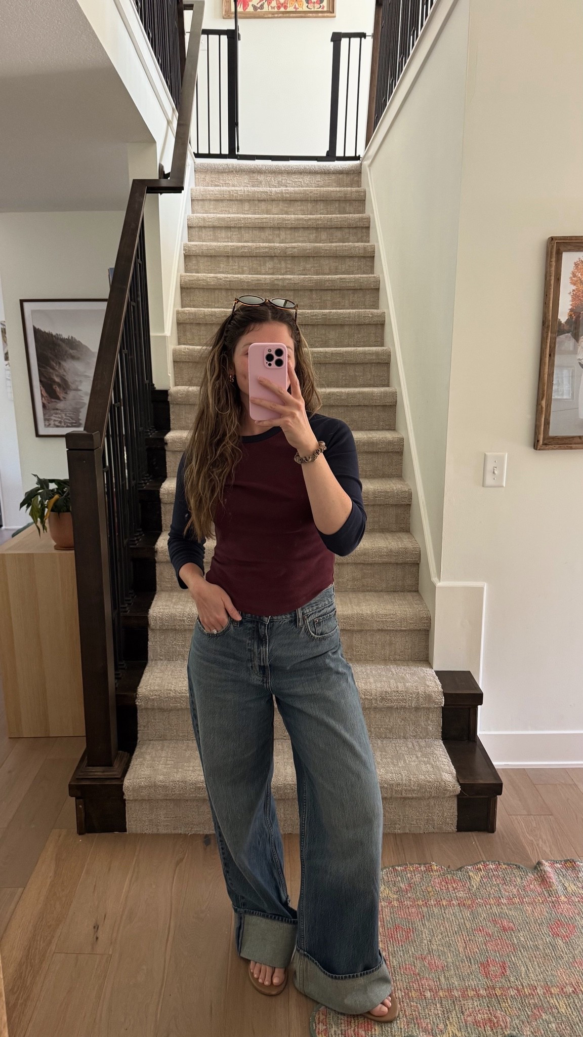 wearing a medium in top and 28 regular in jeans and I’m 5’5 for reference! 

Early fall outfit, fall style

#LTKootd