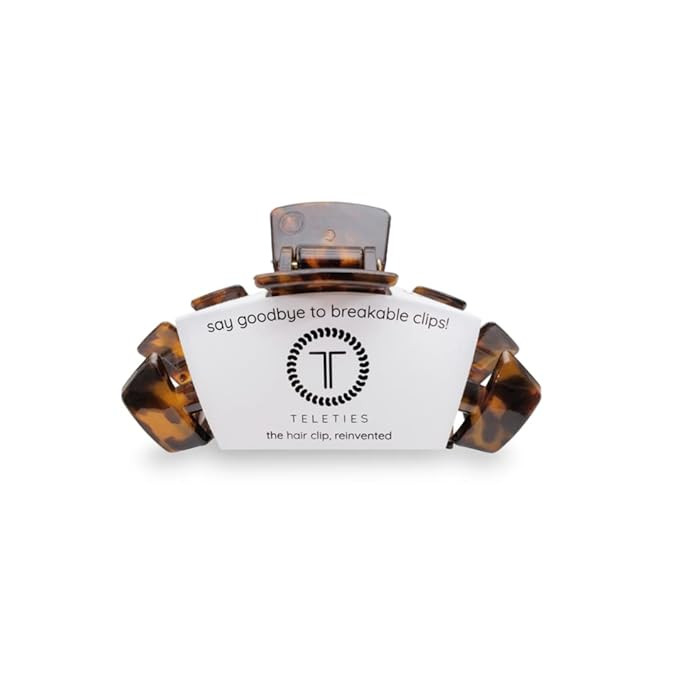 TELETIES - Large Hair Clip - Strong Grip, Bendable Teeth, Comfortable Curved Design - Ideal for T... | Amazon (US)