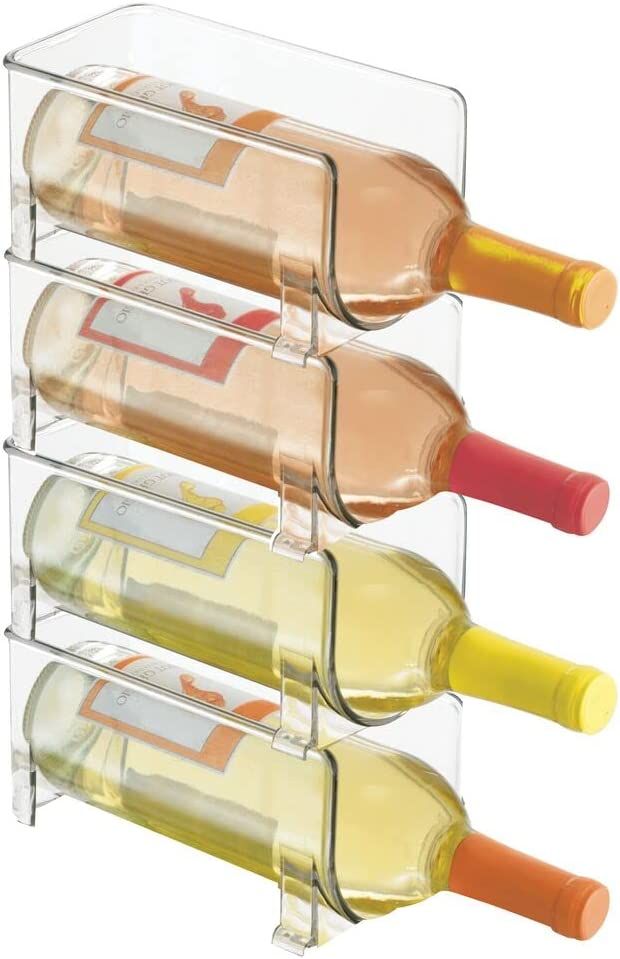 mDesign Plastic Free-Standing Wine Set Rack Storage Organizer for Kitchen Countertops, Pantry Cab... | Amazon (US)