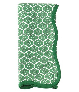 x Mrs. Southern Social Block Print Scalloped Quatrefoile Napkin | Dillards