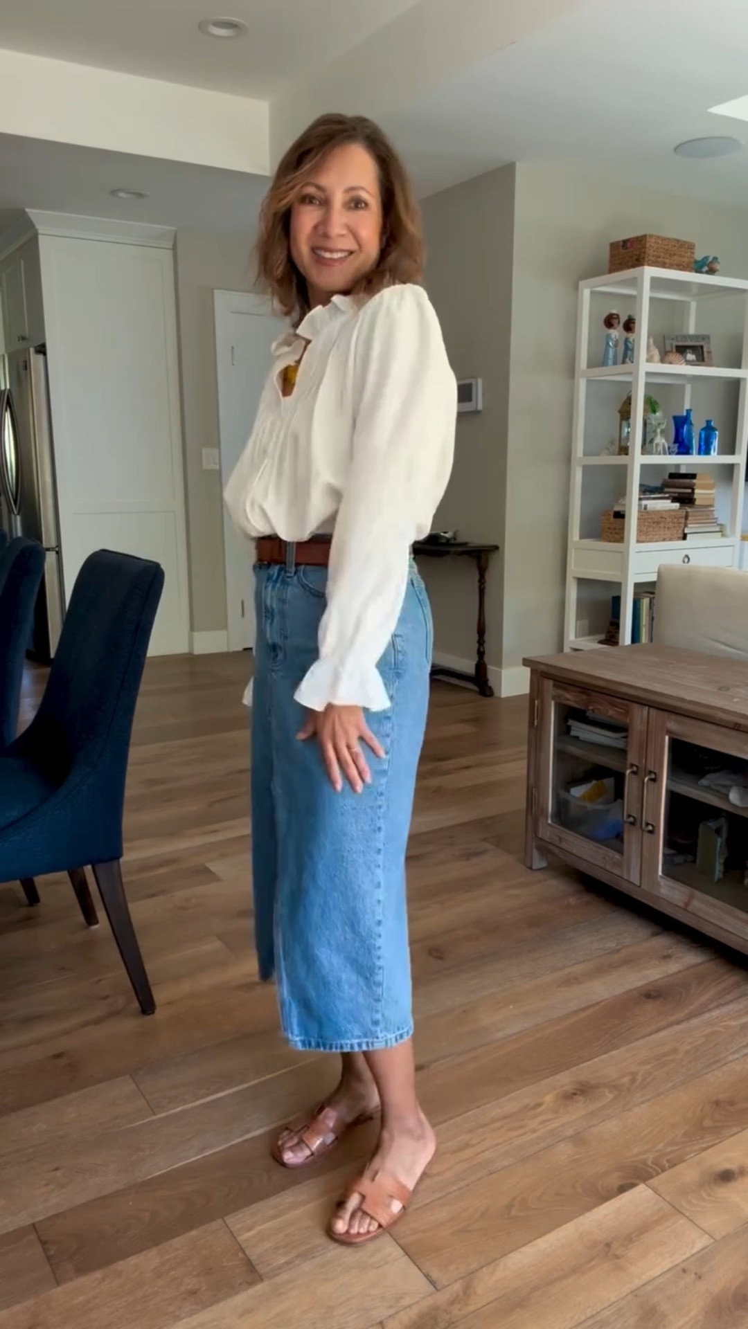 White blouse, denim, jewelry - 
low effort, high impact.  No matter what today holds, my energy is bold and confident. 
Classic denim and simple white top creates a focal point for this chunky yellow statement necklace that feels like I’m wearing sunshine.

#LTKootd