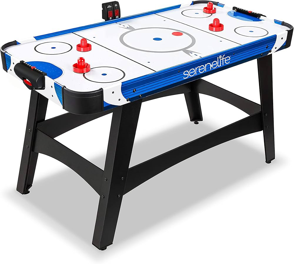 SereneLife 58" Air Hockey Game Table with 2X Stronger Motor, Digital LED Scoreboard, Puck Dispens... | Amazon (US)