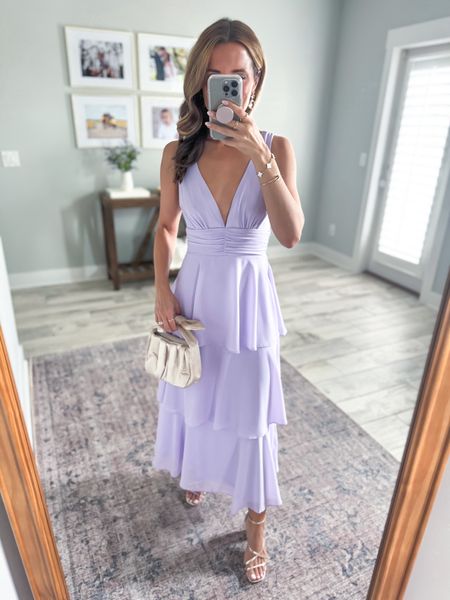 Spring wedding guest in XS. Summer wedding guest. Party dress. Garden wedding. Cocktail dress. Tiered dress. Baby shower dress. Wedding shower dress. Heels are TTS. 

*Wearing XS but could have done XXS. 

#LTKWedding #LTKParties #LTKTravel