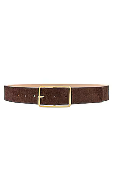 B-Low the Belt Milla Suede Belt in Chocolate & Gold from Revolve.com | Revolve Clothing (Global)
