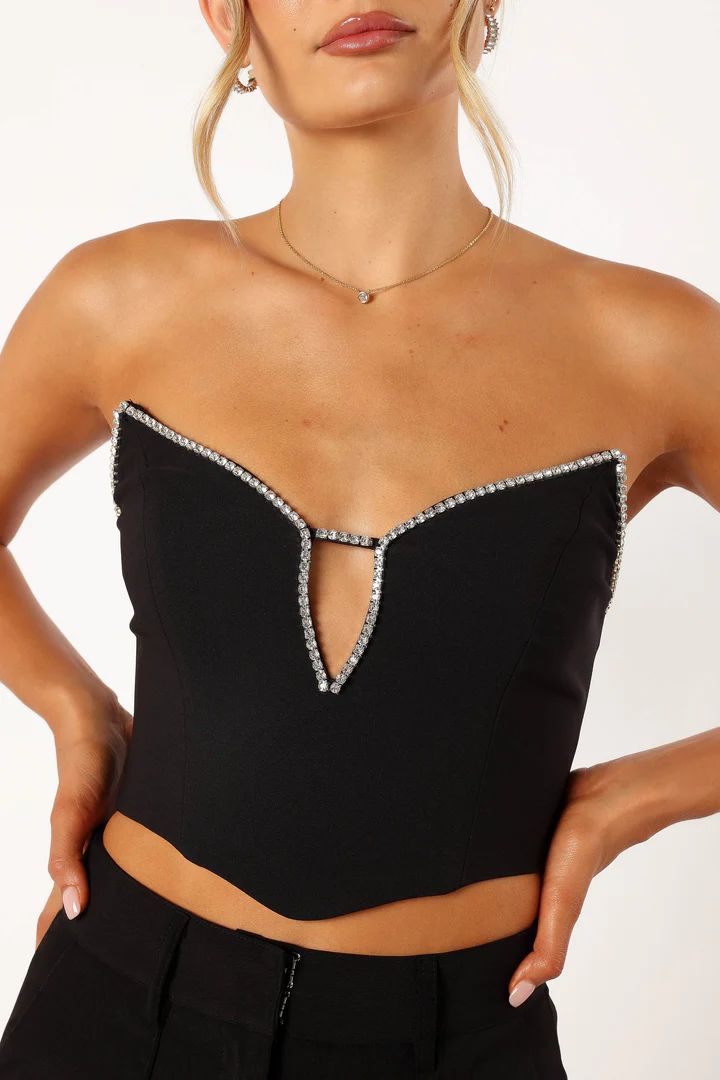 Bec Bustier Top - Black | Petal & Pup (US)