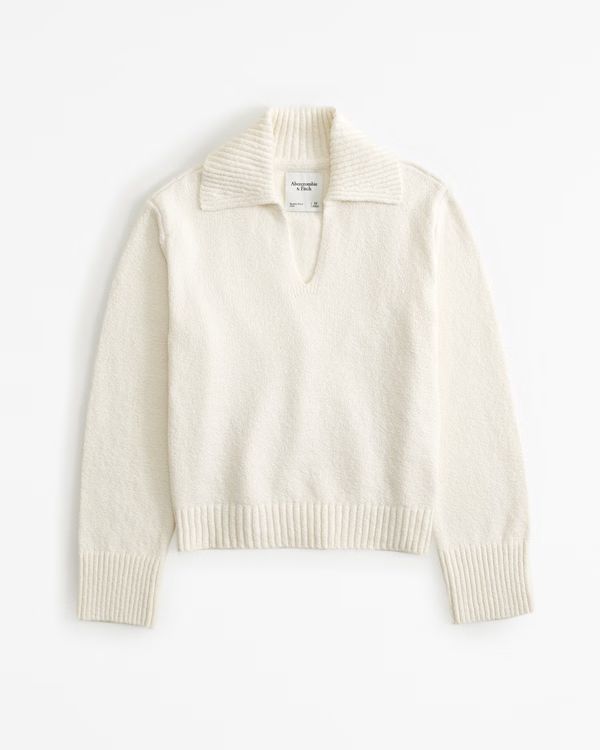 Women's Textural Notch-Neck Sweater | Women's Tops | Abercrombie.com | Abercrombie & Fitch (US)