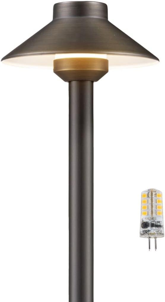 Landscape Path Lights Brass, 12V Low Voltage Pathway Lights Wired, Outdoor Garden Lights LED Wate... | Amazon (US)